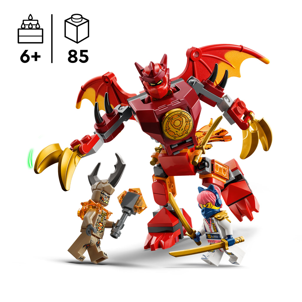 LEGO NINJAGO 71851 Kai drakono roboto kovos rinkinys