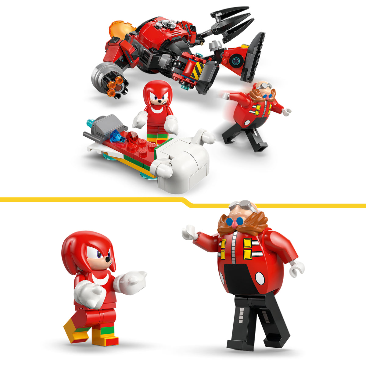LEGO Sonic the Hedgehog 77005 Knuckles prieš daktaro Eggmano Egg Crusher robotą