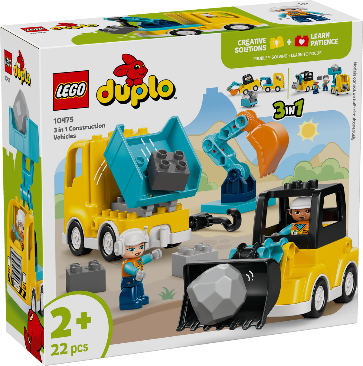 LEGO DUPLO 10475 Statybų mašinos 3 viename