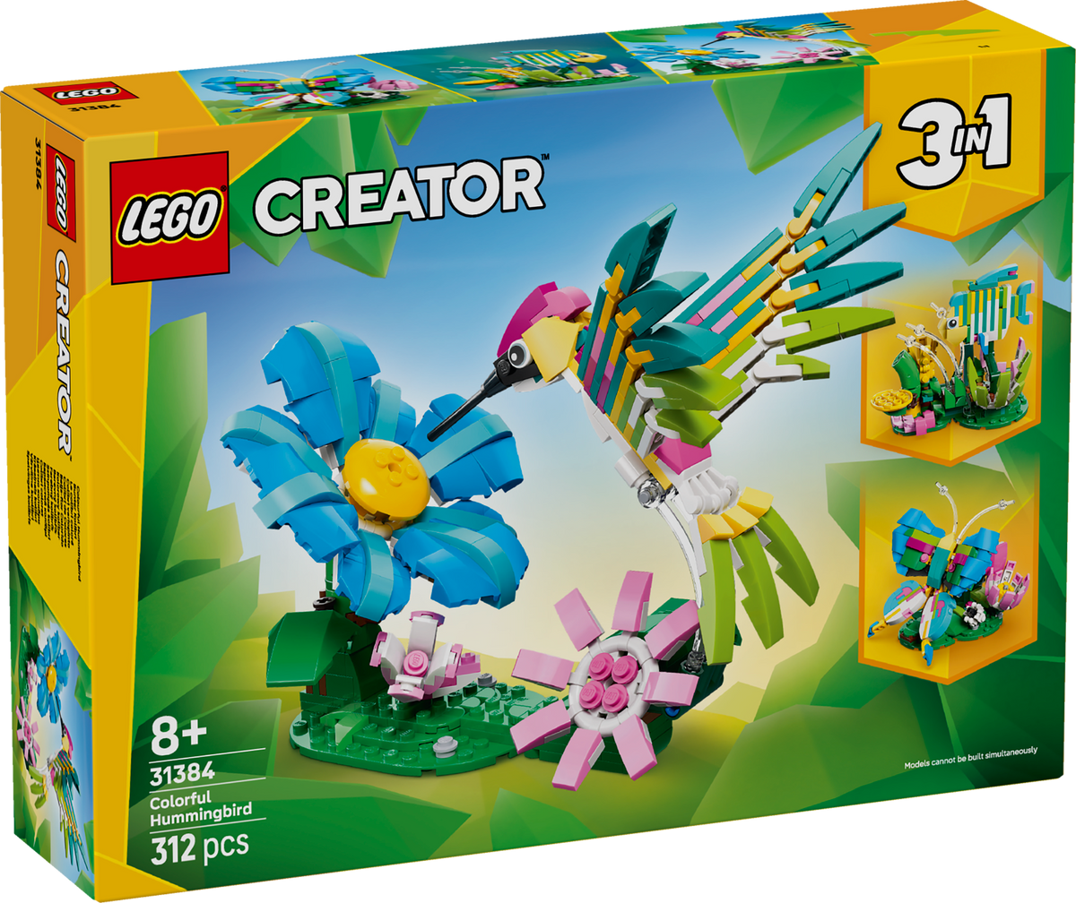 LEGO Creator 31384 Laukiniai gyvūnai: spalvingas kolibris