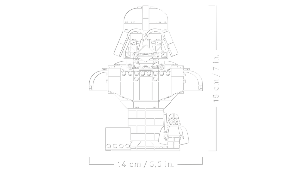 LEGO Star Wars 75439 Dartas Veideris – biustas