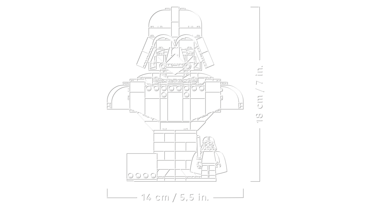 LEGO Star Wars 75439 Dartas Veideris – biustas