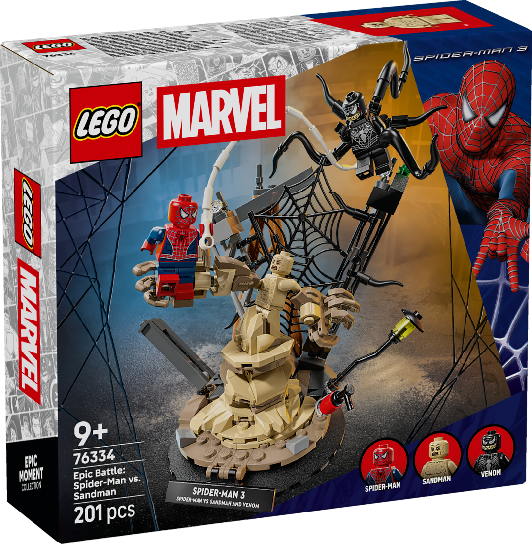 LEGO Marvel 76334 Epinis mūšis: Žmogus-voras prieš Smėlio žmogų