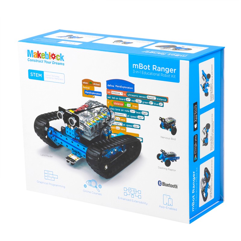 Makeblock mBot Ranger robotų rinkinys 3 in 1 (Bluetooth)