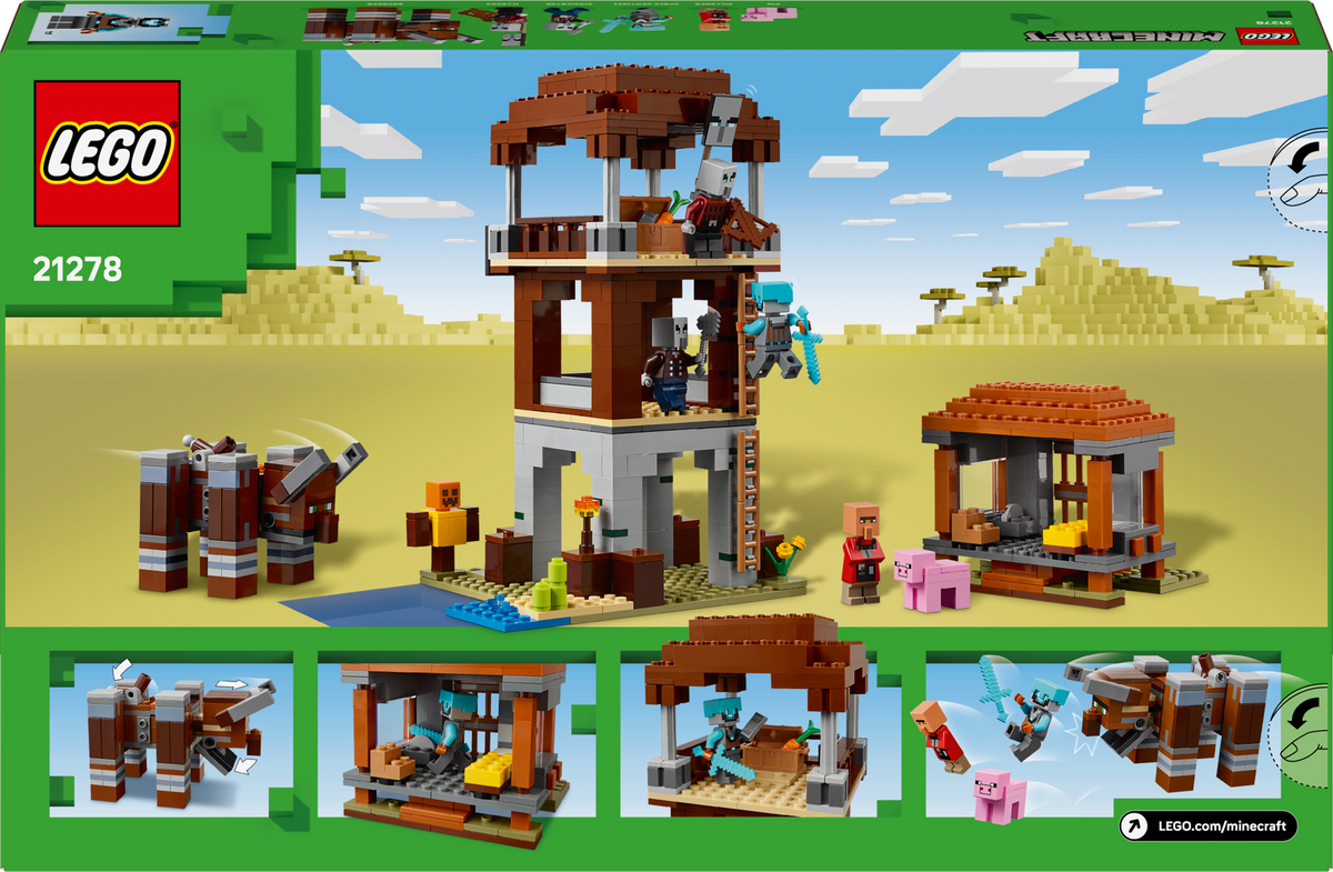 LEGO Minecraft 21278 Plėšikų forpostas ir niokotojas