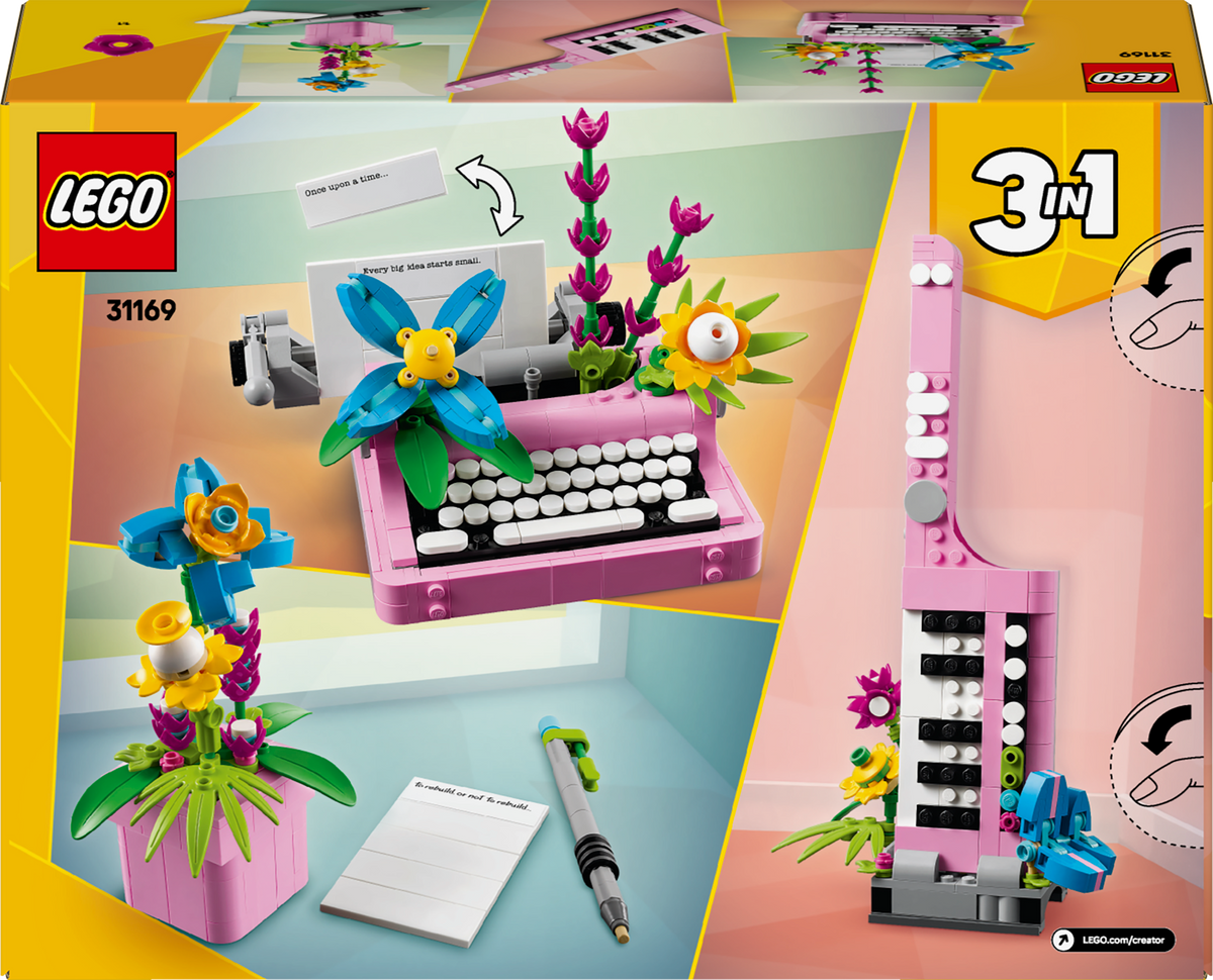LEGO Creator 31169 Rašomoji mašinėlė su gėlėmis