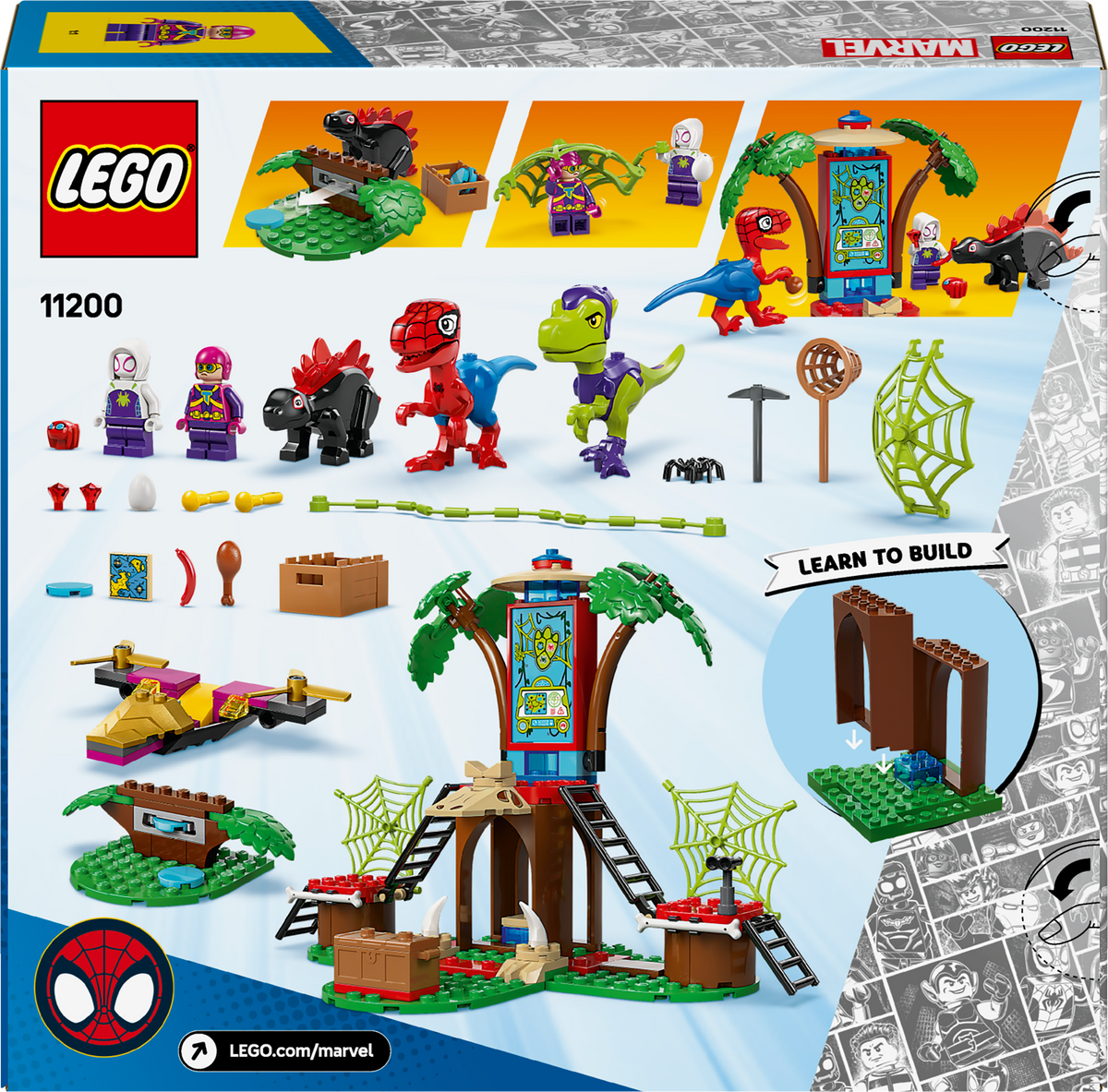 LEGO Marvel 11200 Spidey ir Gobby raptorų mūšis prie medžio namelio