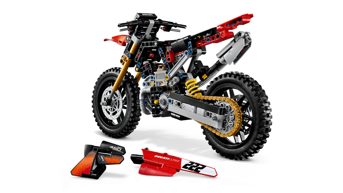 LEGO Technic 42238 Ducati Desmo450 MX Factory motociklas