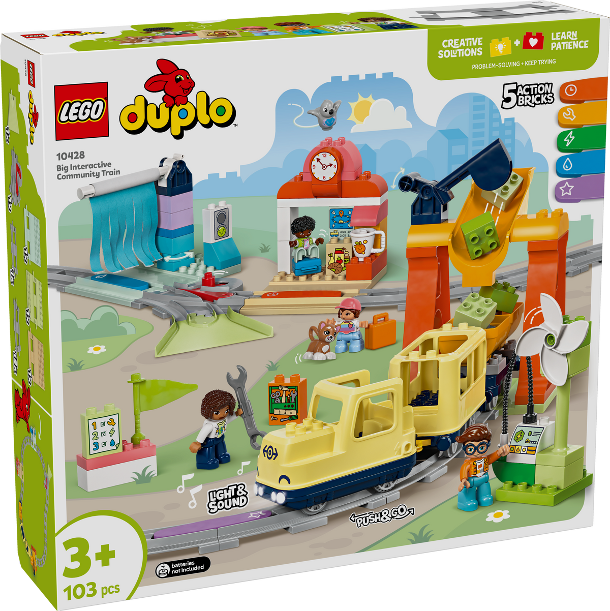 LEGO DUPLO 10428 Didysis interaktyvus miesto traukinys