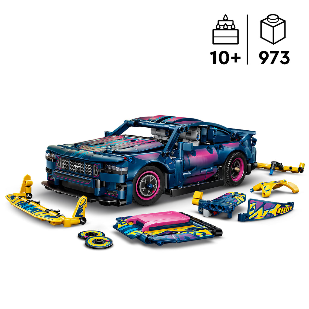 LEGO Technic 42236 Ford Mustang GT – individualus garažas