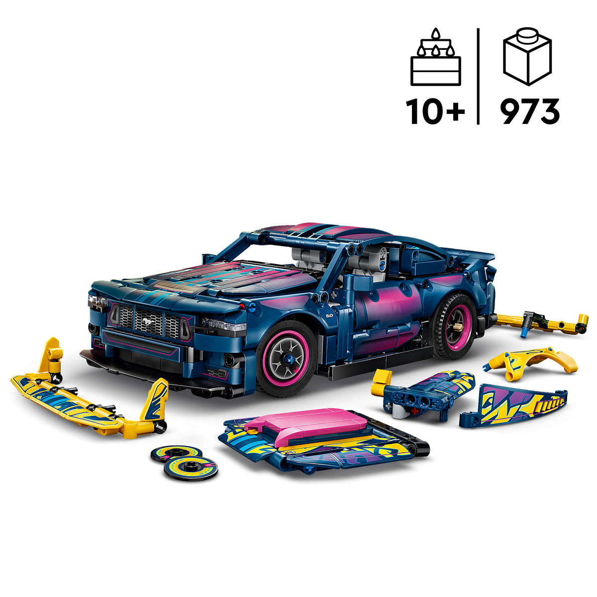LEGO Technic 42236 Ford Mustang GT – individualus garažas
