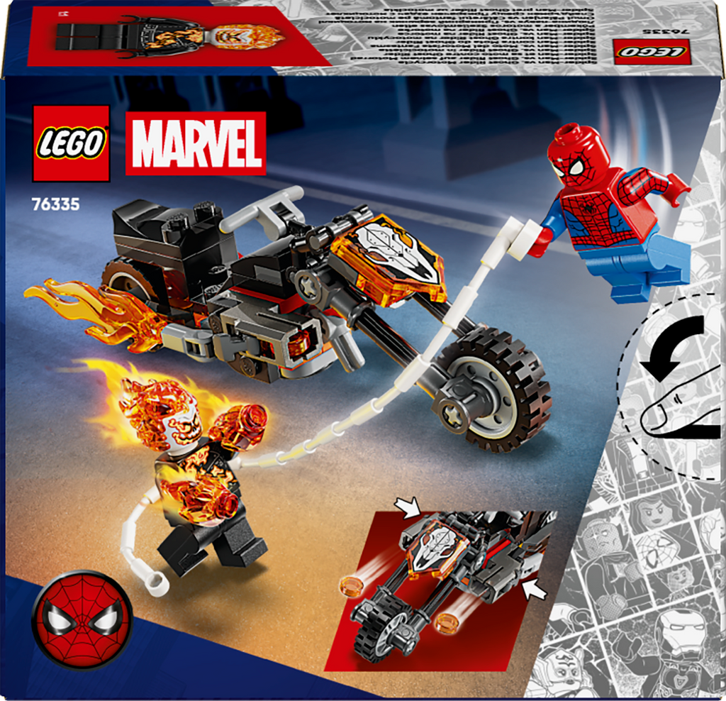 LEGO Marvel 76335 Žmogus-voras prieš Ghost Rider motociklą