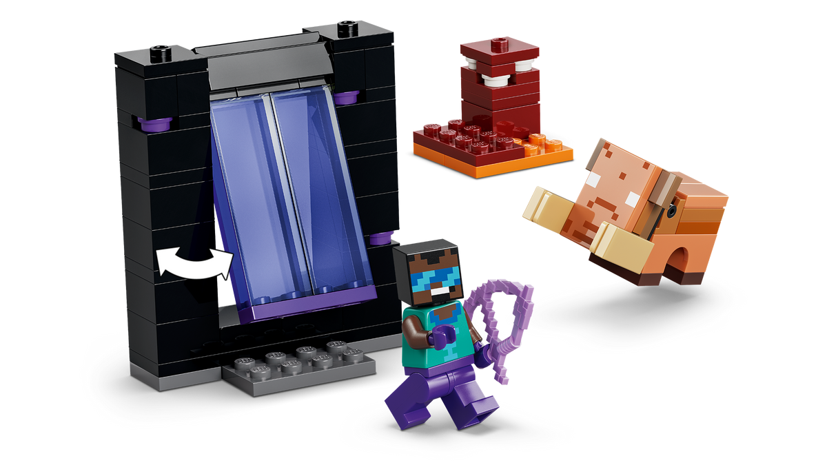 LEGO Minecraft 21584 Kelionė pro Pragaro ir Pabaigos portalus