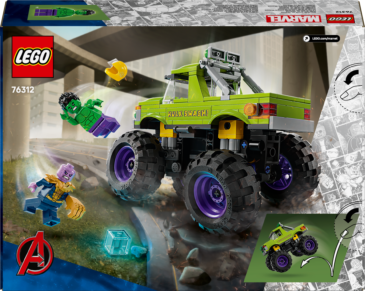 LEGO Marvel 76312 Halko sunkvežimis prieš Thanosą