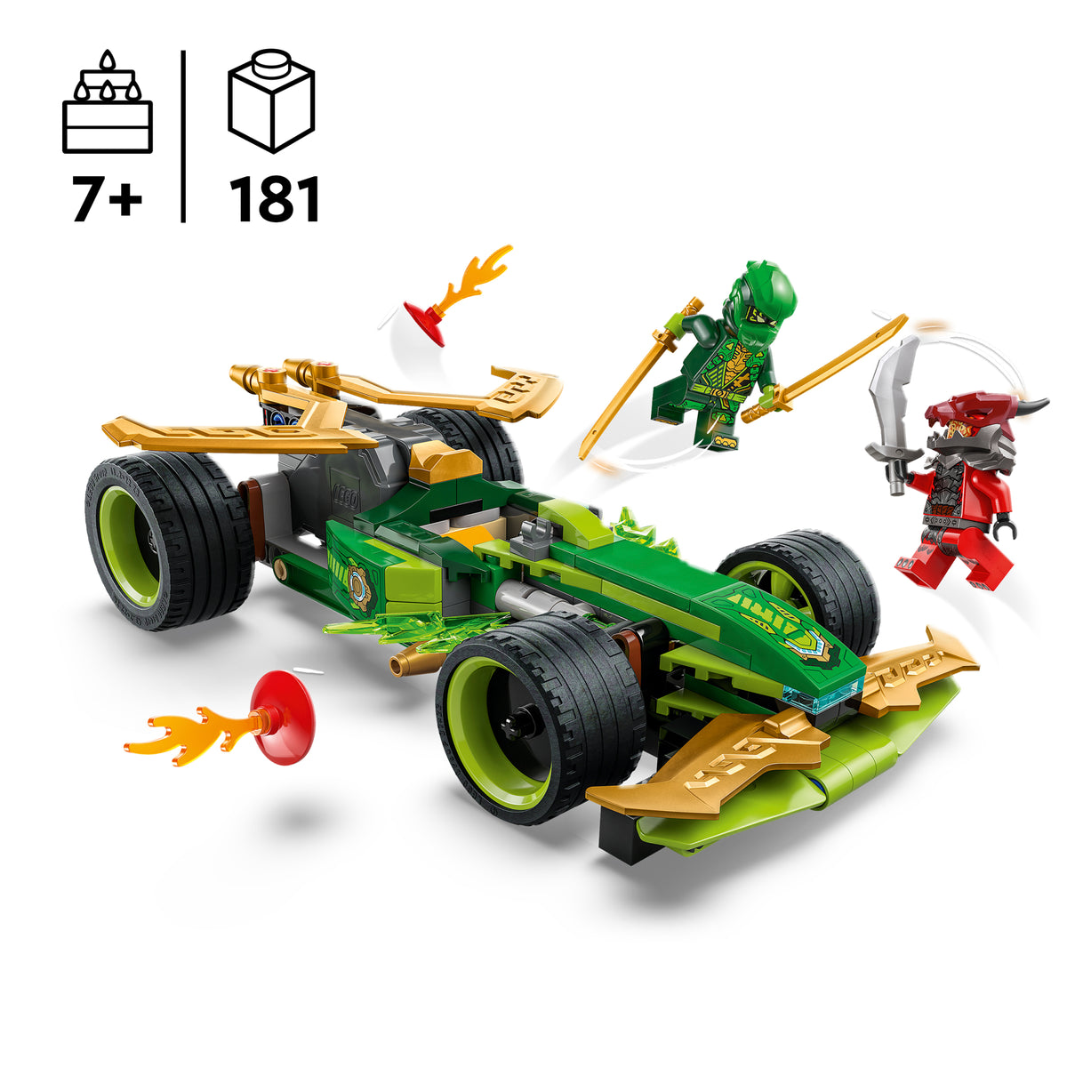 LEGO NINJAGO 71828 Lloydo lenktyninis automobilis su inerciniu varikliu