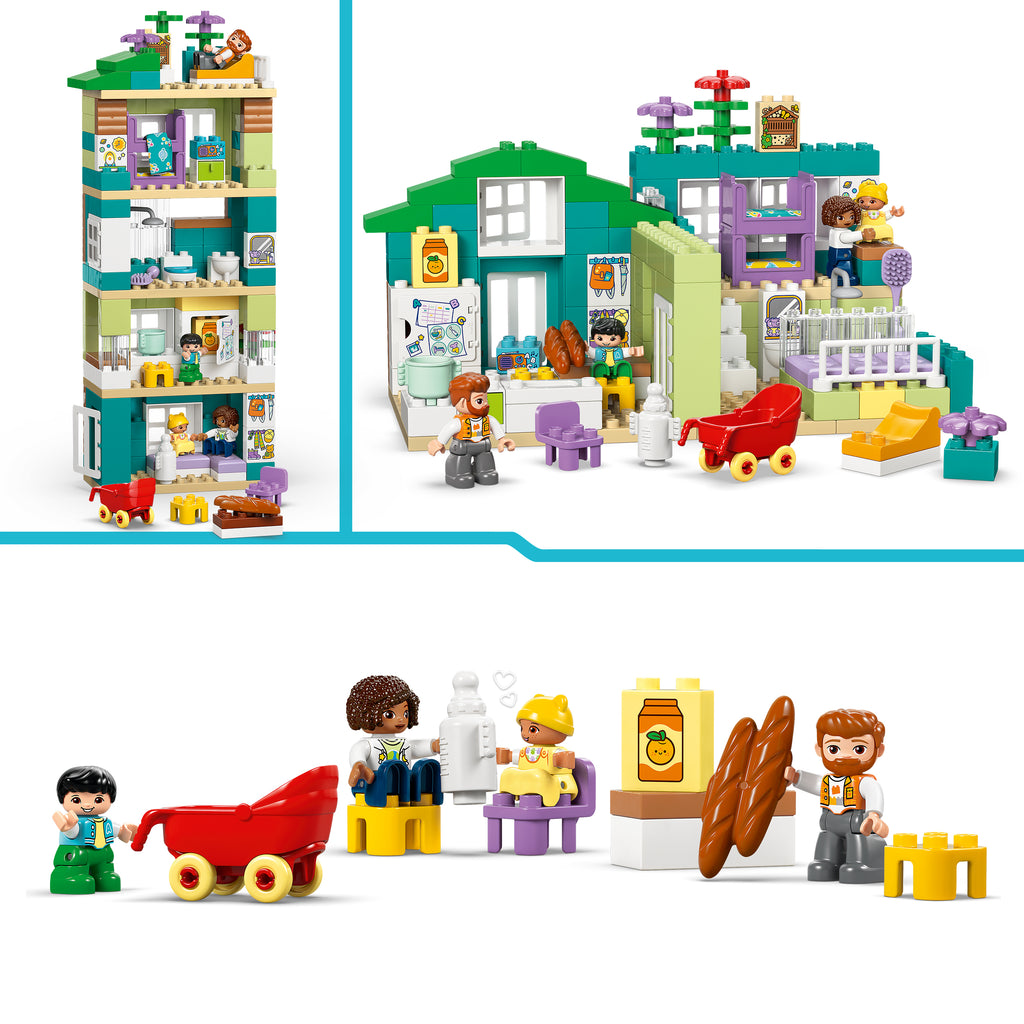 LEGO DUPLO 10470 Modernus šeimos namas su figūrėlėmis 3 viename