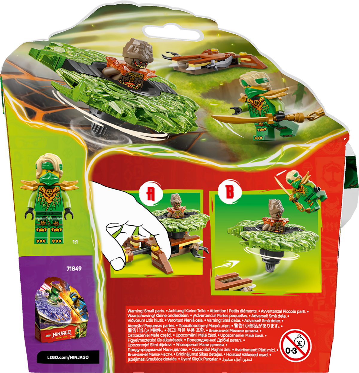 LEGO NINJAGO 71850 Lloydas prieš Žemės pabaisos suktuką