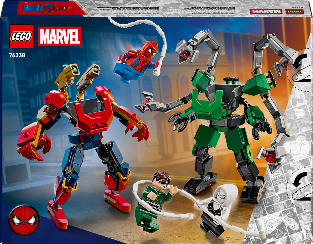 LEGO Marvel 76338 Robotų mūšis: Žmogus-voras prieš daktarą Aštuonkojį