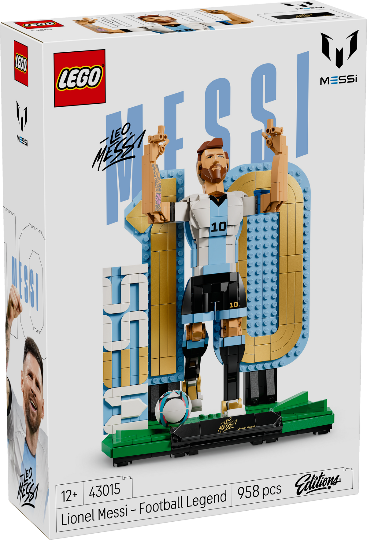 LEGO Editions 43015 Lionel Messi – futbolo legenda