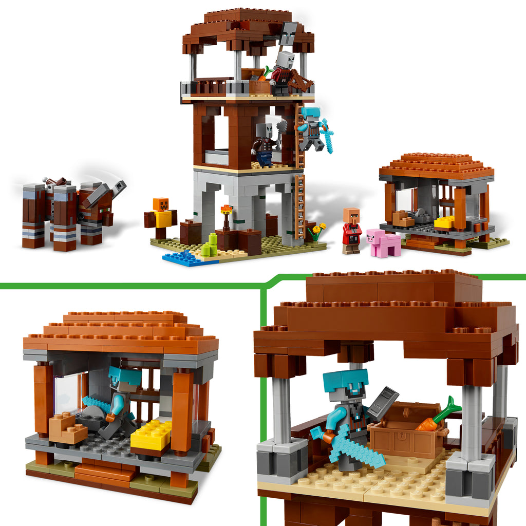 LEGO Minecraft 21278 Plėšikų forpostas ir niokotojas