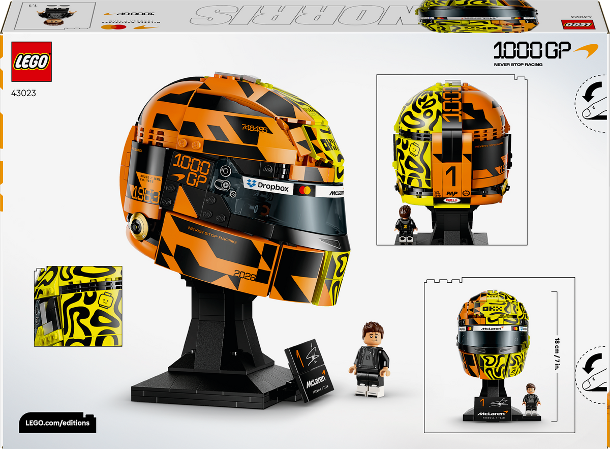 LEGO Editions 43023 McLaren Mastercard F1 komandos Lando Norris šalmas