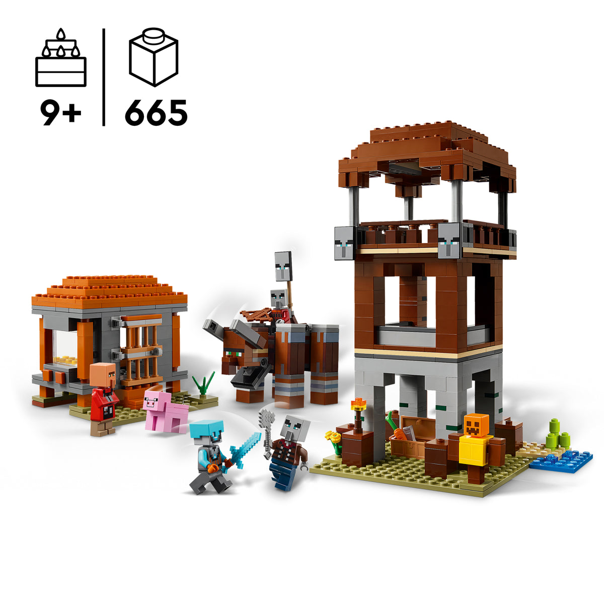 LEGO Minecraft 21278 Plėšikų forpostas ir niokotojas