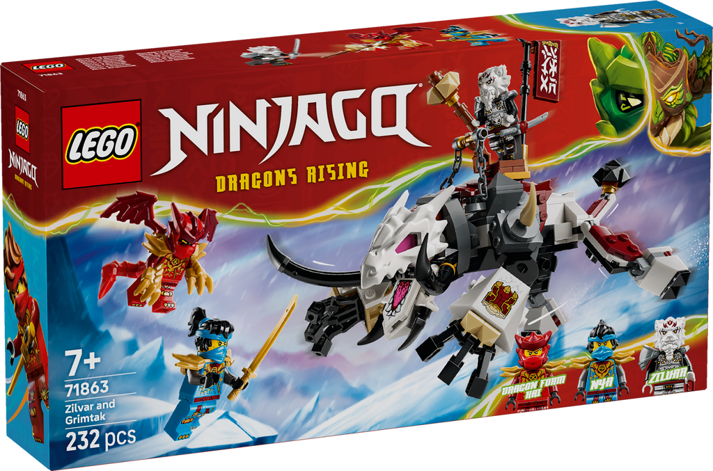 LEGO NINJAGO 71863 Zilvaras ir drakonų žvėris Grimtakas