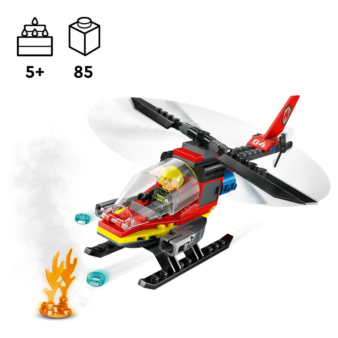 LEGO City 60411 Gaisrinis gelbėjimo sraigtasparnis
