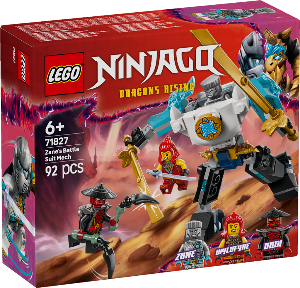 LEGO NINJAGO 71827 Zane kovinio kostiumo robotas