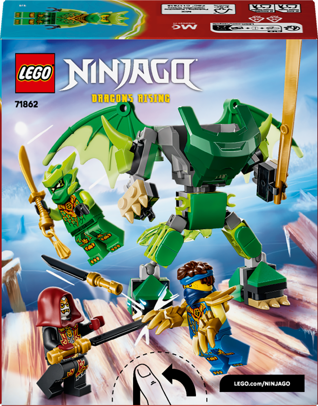 LEGO NINJAGO 71862 Lloydo drakono roboto kovos rinkinys