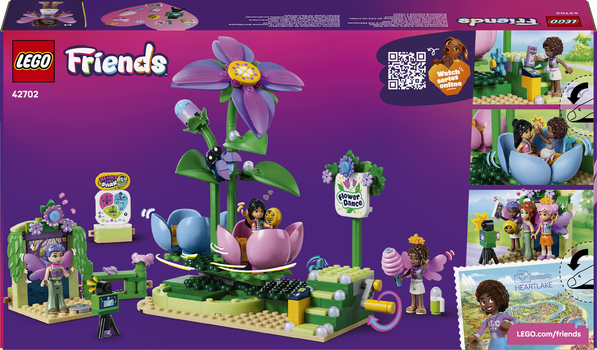 LEGO Friends 42702 Besisukančių gėlių ir fėjų puodelių karuselė