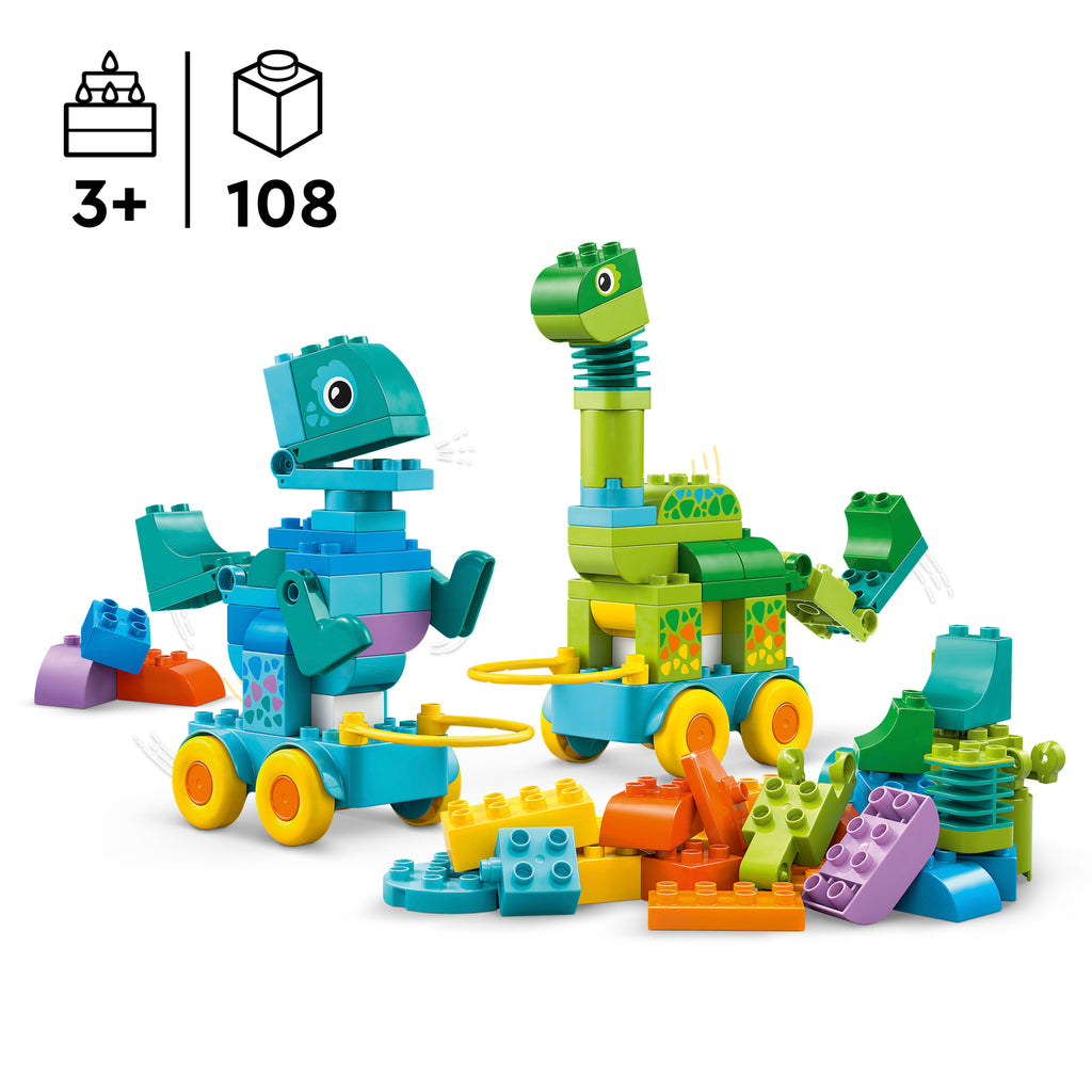 LEGO DUPLO 10451 Dinozaurai ant ratukų 3 viename