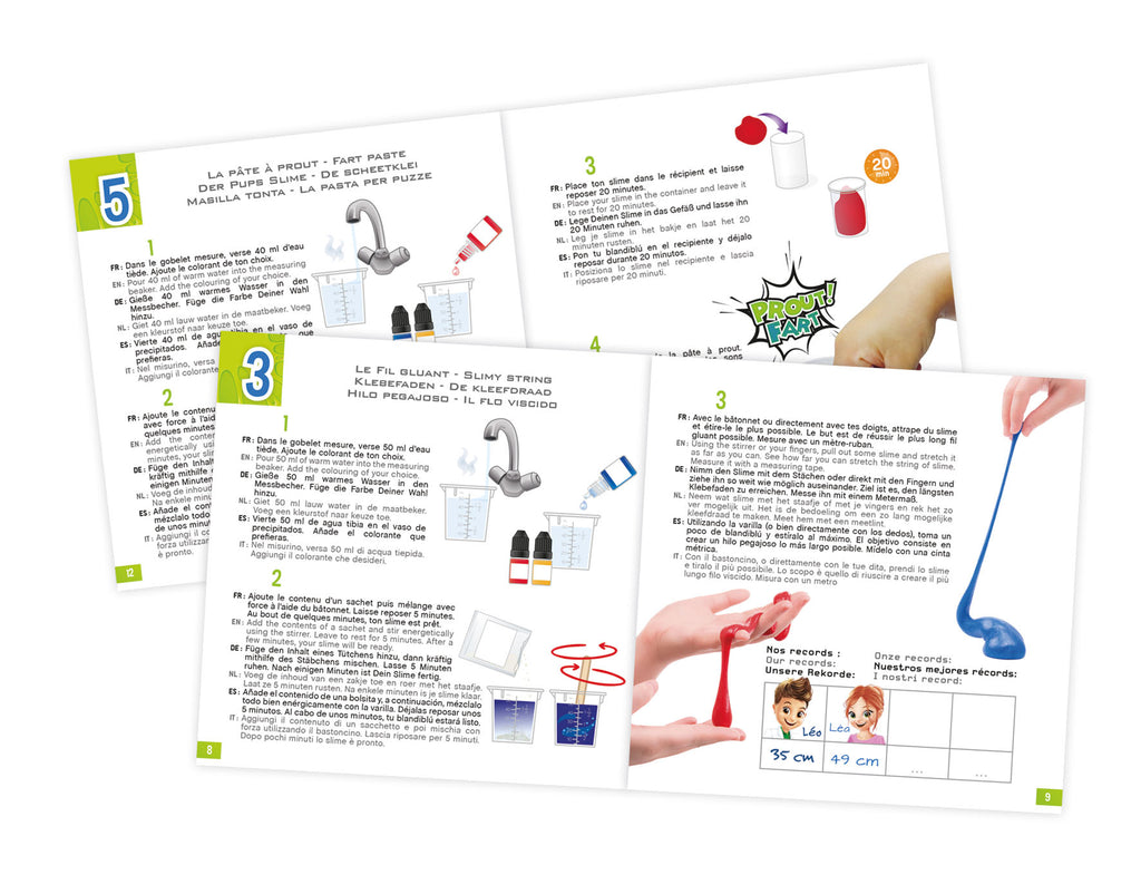 Buki Mini Lab lipnių gleivių rinkinys – 6 veiklos