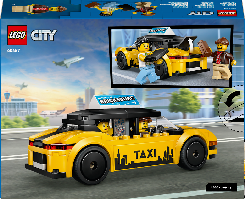 LEGO City 60487 Geltonas taksi