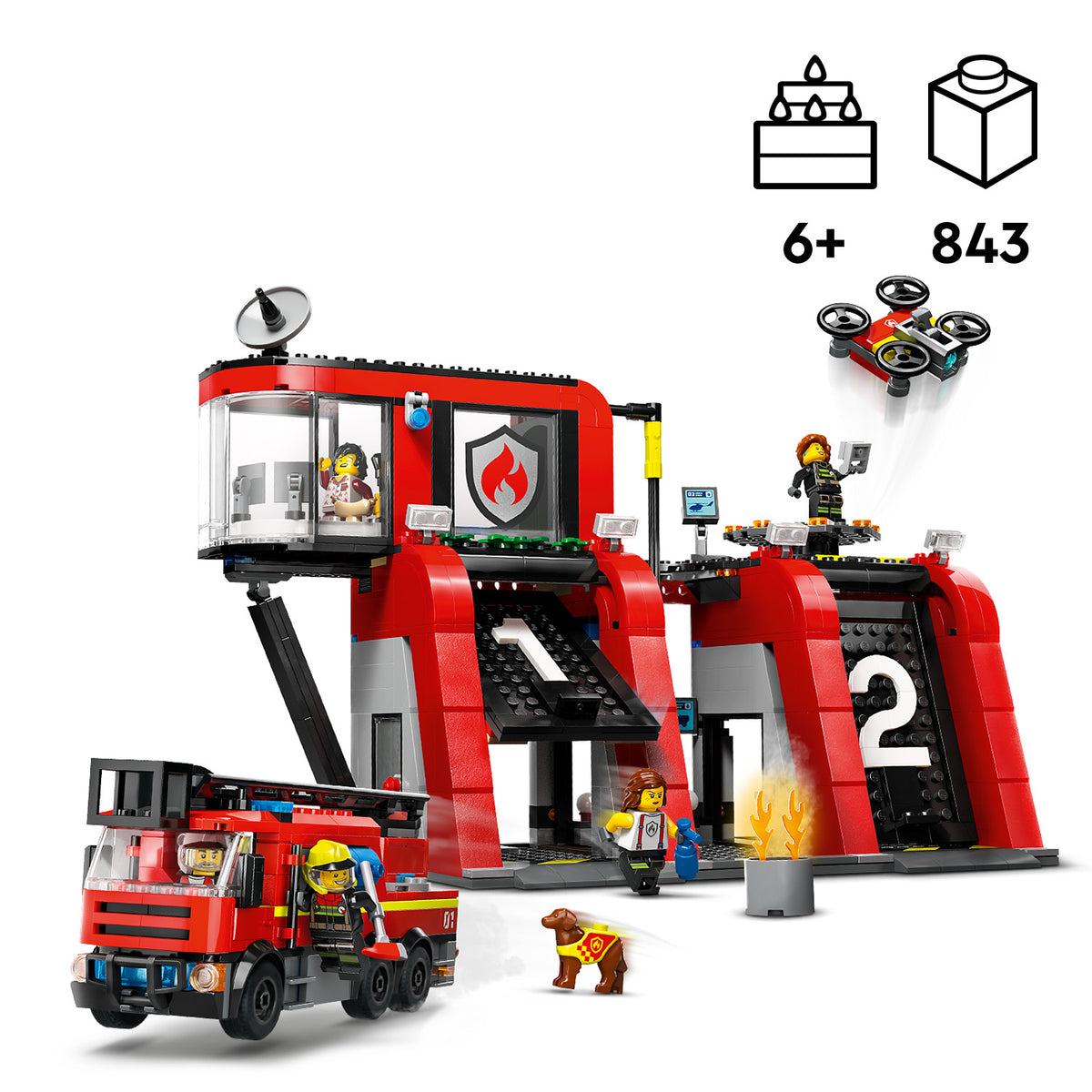 LEGO City 60414 Gaisrinė su gaisrine mašina