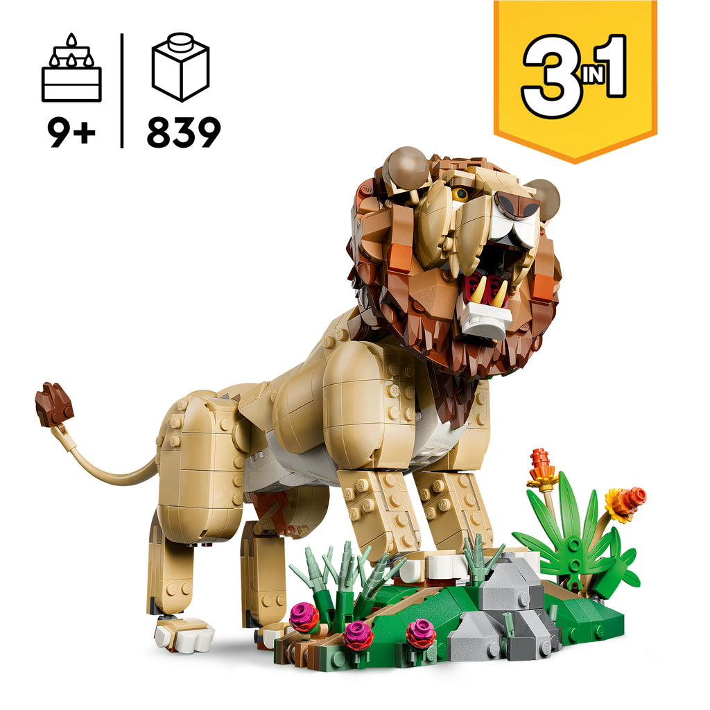 LEGO Creator 31386 Laukiniai gyvūnai: didingas liūtas