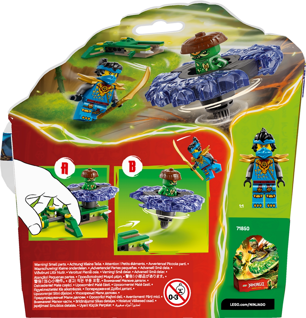 LEGO NINJAGO 71849 Nya prieš Mutacijų pabaisos suktuką