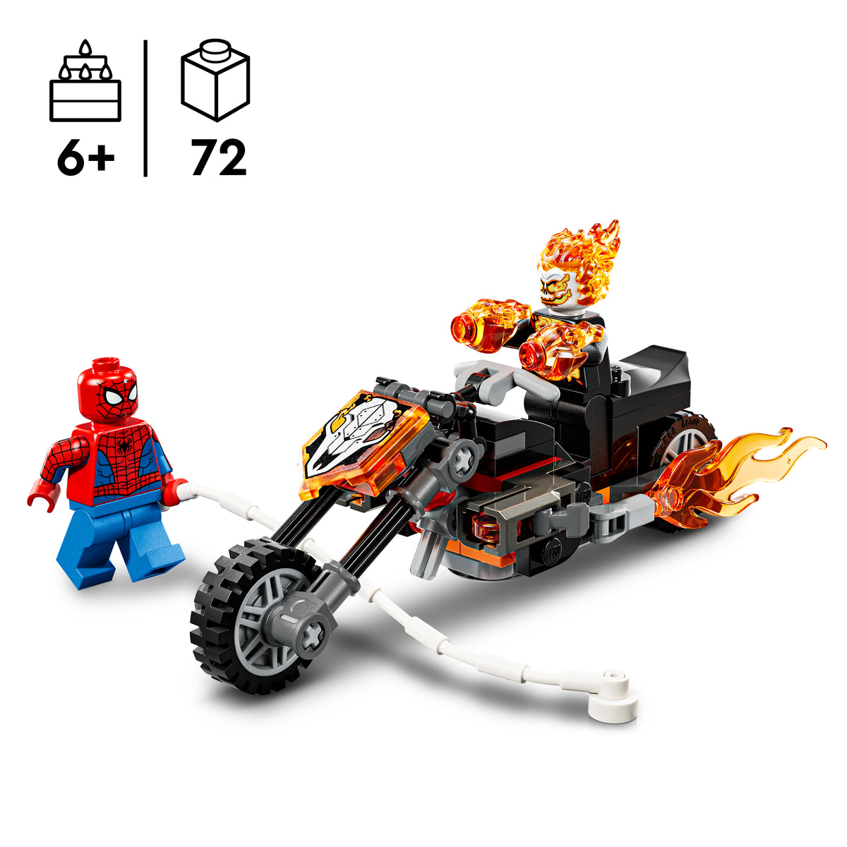 LEGO Marvel 76335 Žmogus-voras prieš Ghost Rider motociklą