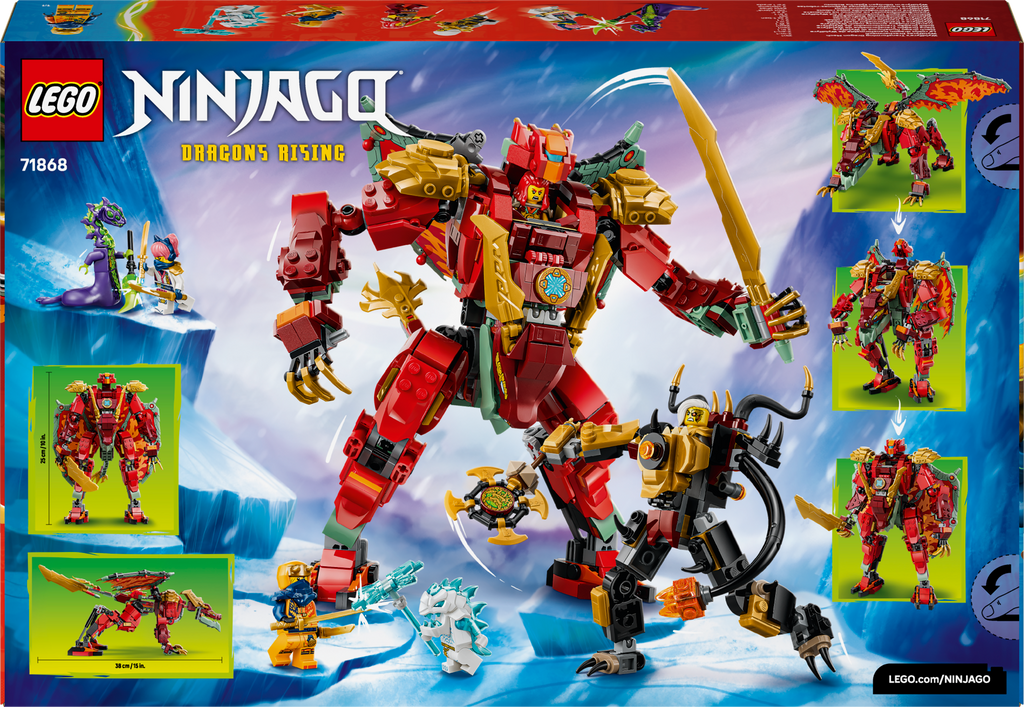 LEGO NINJAGO 71868 Wyldfyre transformuojamas drakonas-robotas