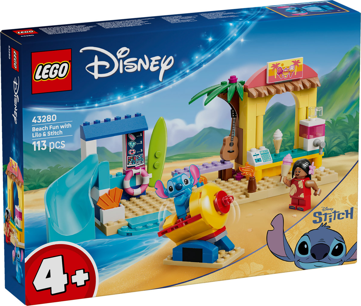 LEGO Disney 43280 Linksmybės paplūdimyje su Lilo ir Stiču