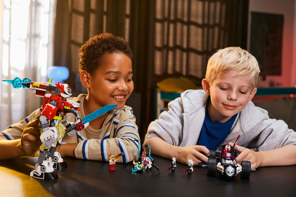 LEGO DREAMZzz 71497 Kuperio tigro robotas ir Zero lenktyninis automobilis