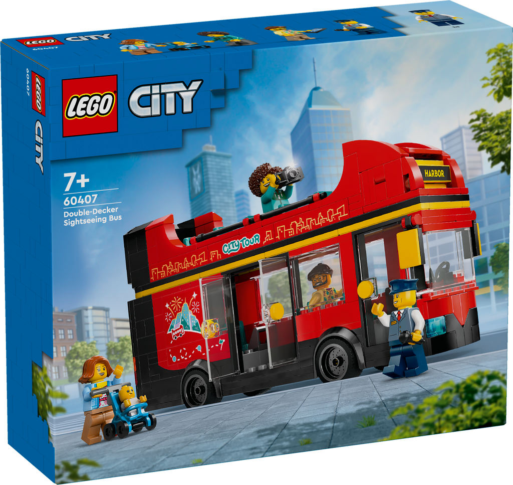 LEGO City 60407 Raudonas dviaukštis ekskursijų autobusas