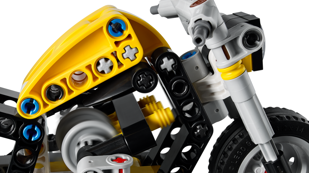 LEGO Technic 42225 Geltonas motociklas