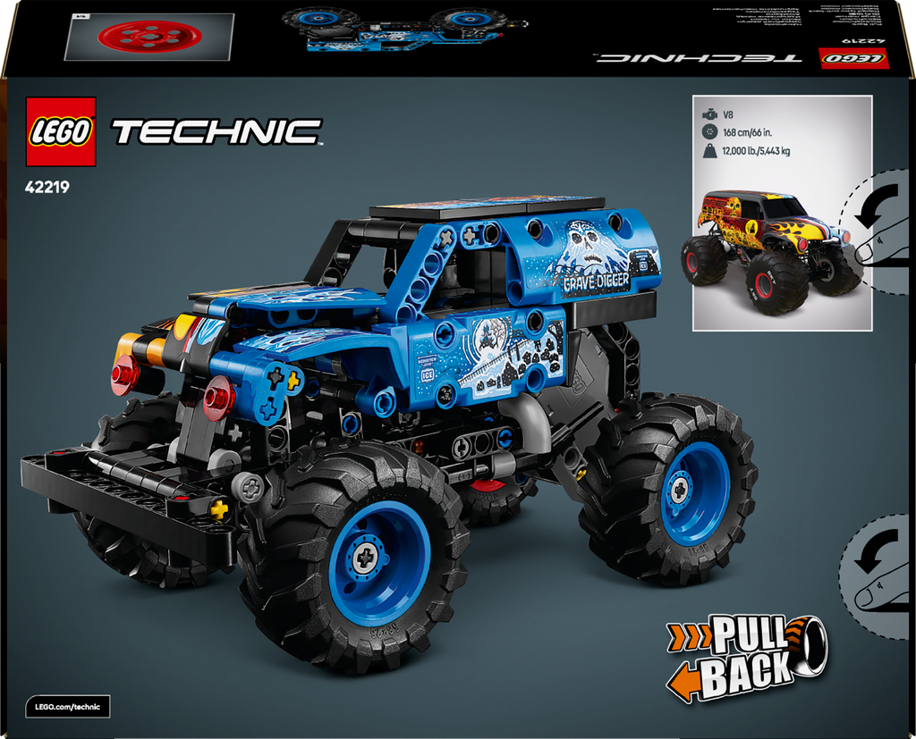 LEGO Technic 42219 Monster Jam Grave Digger Fire and Ice