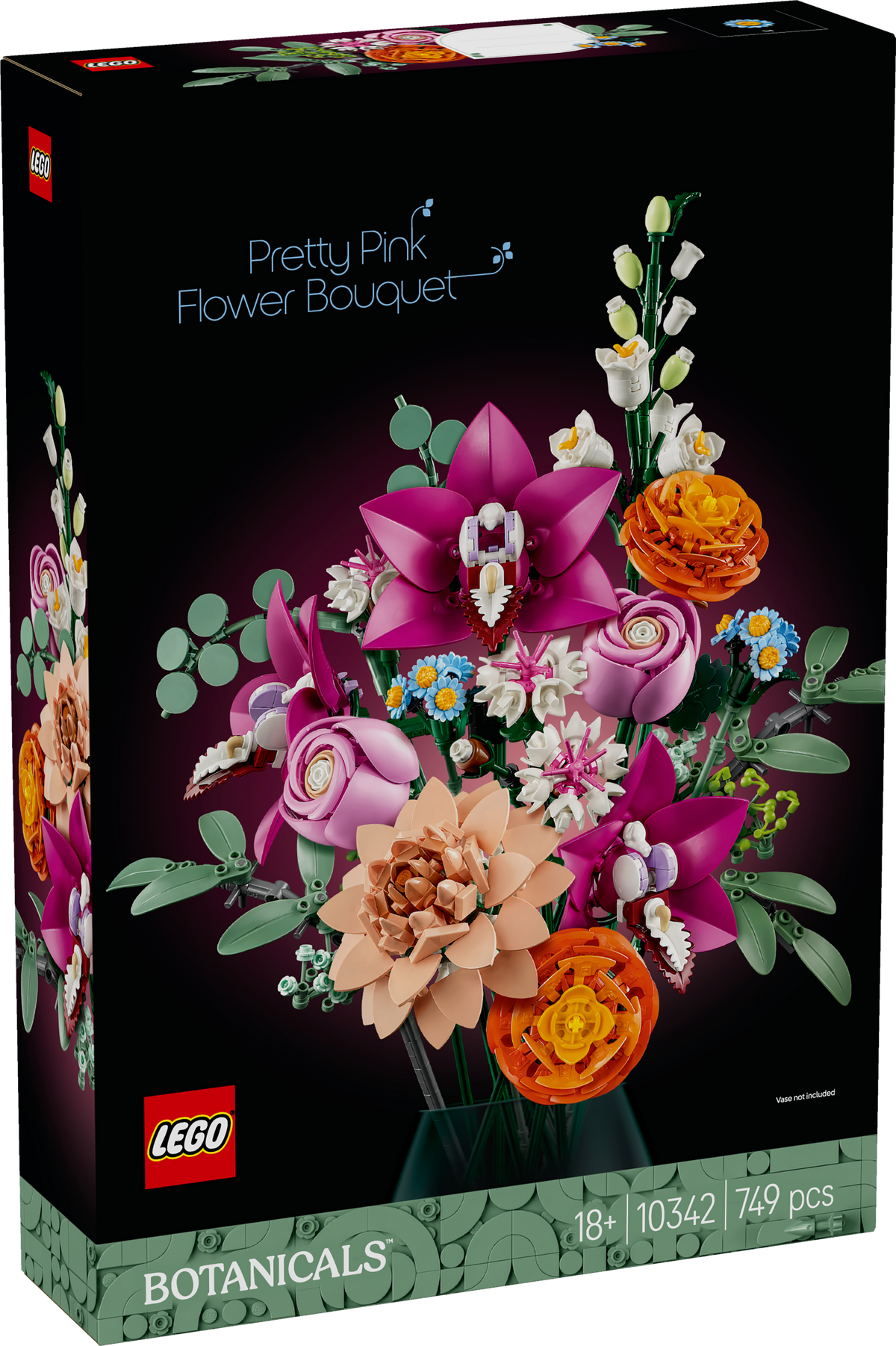 LEGO Botanicals 10342 Žavi rožinė gėlių puokštė