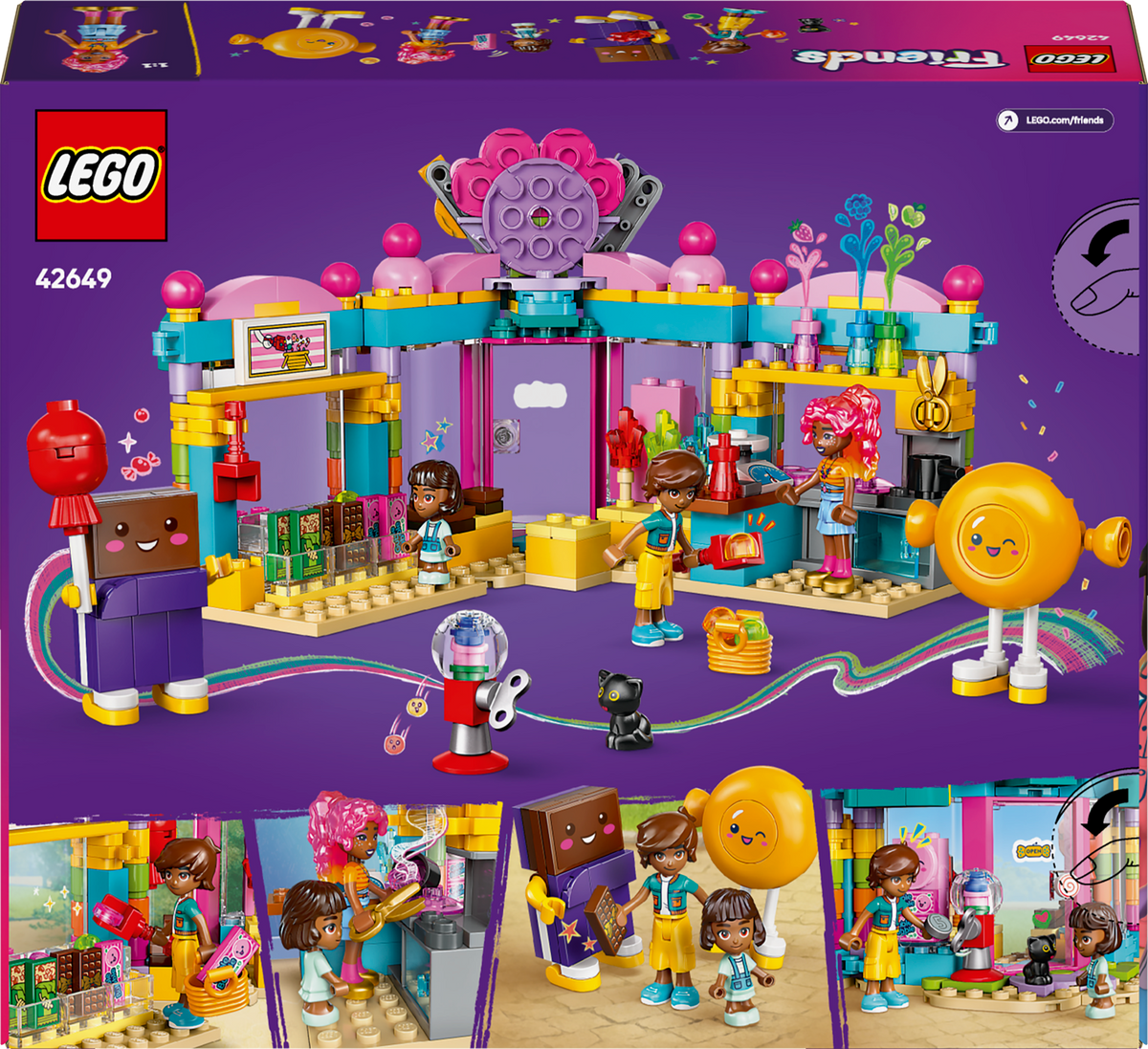 LEGO Friends 42649 Hartleiko miesto saldainių parduotuvė