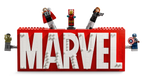 LEGO Marvel 76313 MARVEL logotipas ir minifigūrėlės