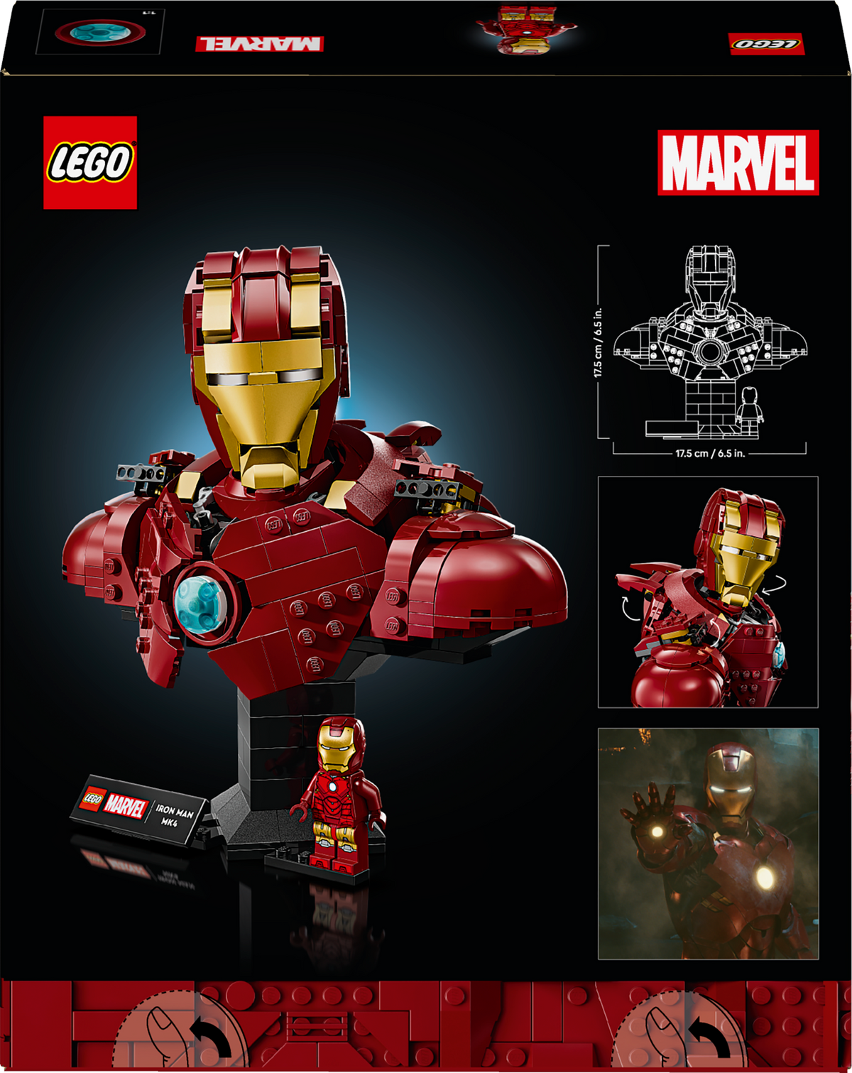 LEGO Marvel 76327 Geležinio žmogaus MK4 biustas