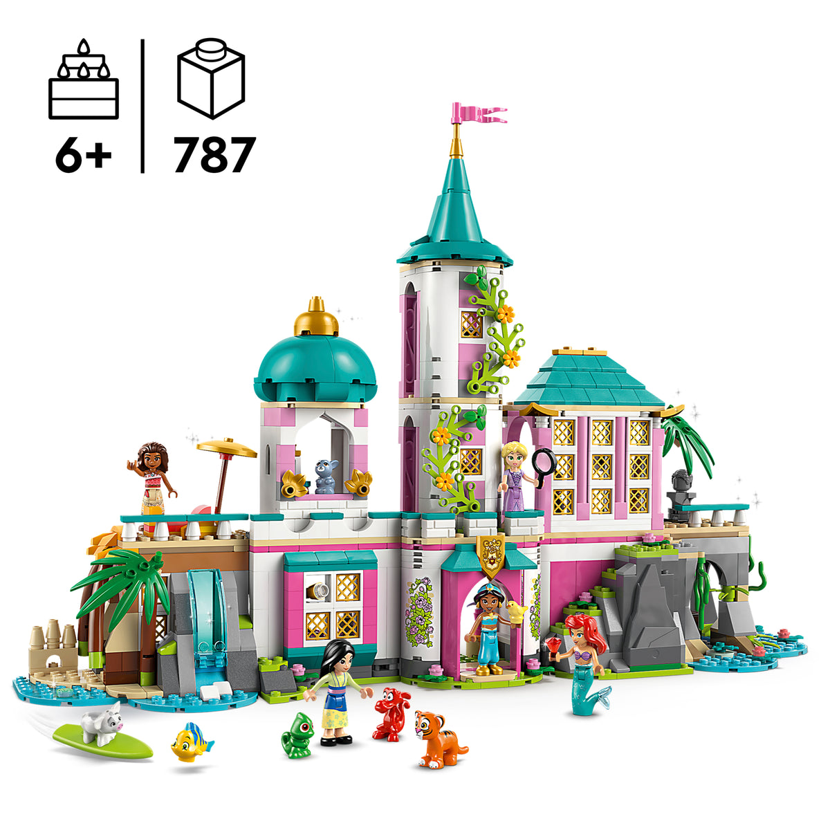 LEGO Disney 43267 Princesių pilis ir karališkieji augintiniai