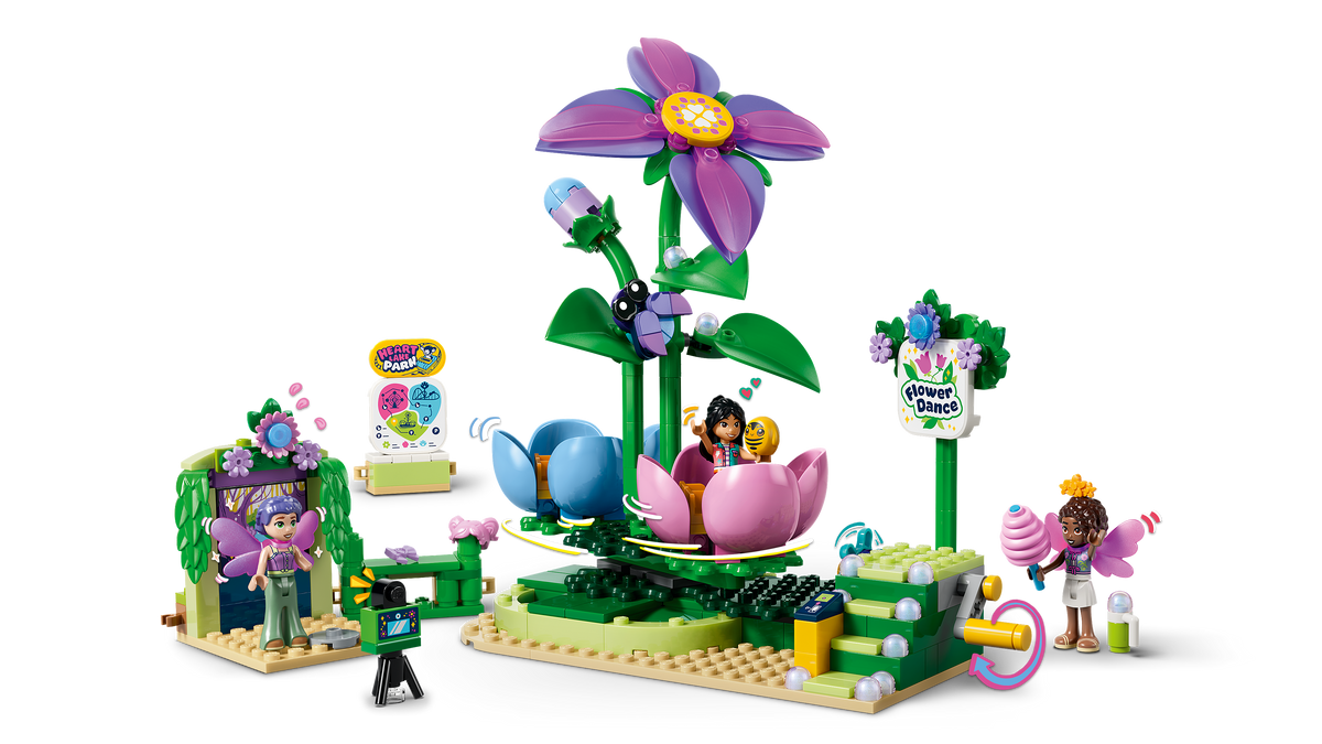LEGO Friends 42702 Besisukančių gėlių ir fėjų puodelių karuselė